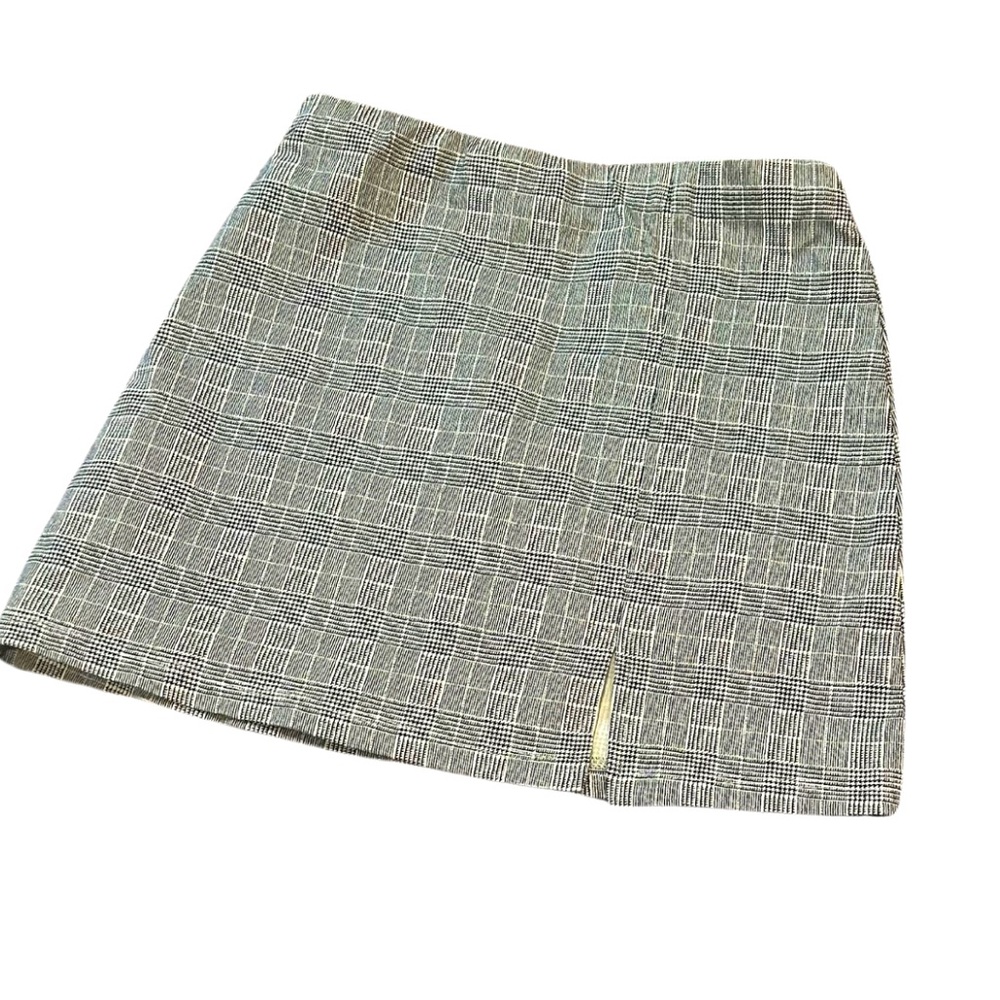 NWOT Plaid Pull On Mini Skirt | Girl’s M | Black/Cream